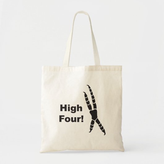Hoogste vier rotatievoetafdruk (hoge vijf) tote bag (Voorkant)