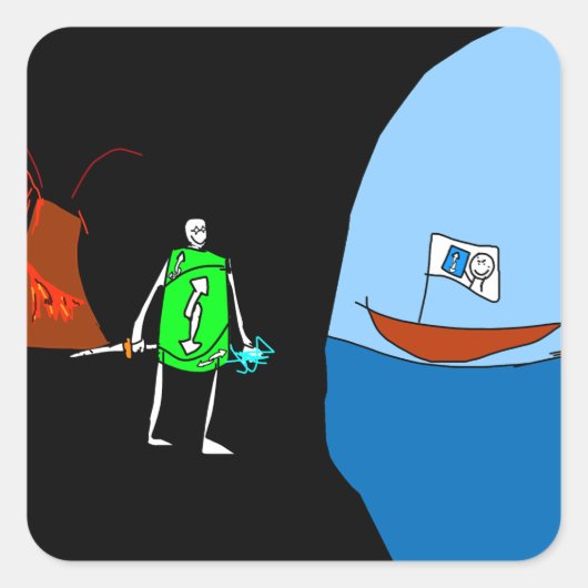 Hoogste Vierkante Sticker (Voorkant)