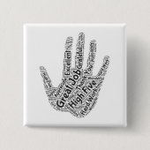 Hoogste vijf knoppen vierkante button 5,1 cm (Voorkant)