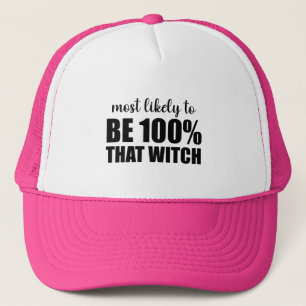 Hoogstwaarschijnlijk 100% Die Heks Halloween Trucker Pet