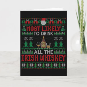 Hoogstwaarschijnlijk al de Ierse whisky met Kerst Kaart