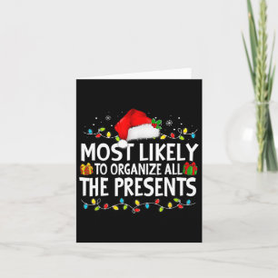 Hoogstwaarschijnlijk alle cadeaus familie kerst or kaart