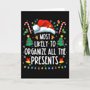 Hoogstwaarschijnlijk alle cadeaus familie Kerstmis Kaart
