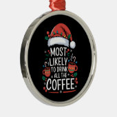 Hoogstwaarschijnlijk alle Drink van de koffie fami Metalen Ornament (Rechts)