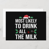Hoogstwaarschijnlijk alle Drink van de melk kerst Aankondiging (Voorkant / Achterkant)