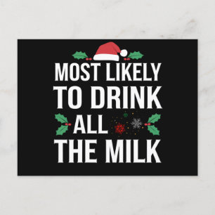 Hoogstwaarschijnlijk alle Drink van de melk kerst  Briefkaart
