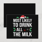Hoogstwaarschijnlijk alle Drink van de melk kerst  Briefkaart (Voorkant / Achterkant)