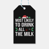 Hoogstwaarschijnlijk alle Drink van de melk kerst  Cadeaulabel (Achterkant)