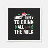 Hoogstwaarschijnlijk alle Drink van de melk kerst  Servet (Voorkant)