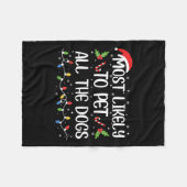 Hoogstwaarschijnlijk alle honden van de kerstfamil fleece deken (Voorkant (Horizontaal))