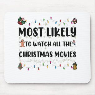 Hoogstwaarschijnlijk alle kerstfilms kijken muismat
