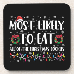 Hoogstwaarschijnlijk alle kerstkoekjes op te eten  bier onderzetter