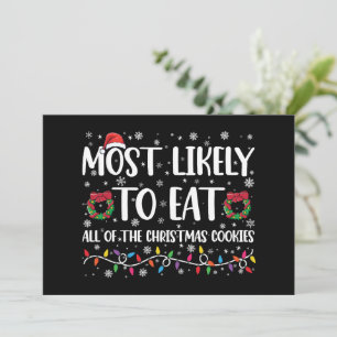 Hoogstwaarschijnlijk alle kerstkoekjes op te eten  kaart