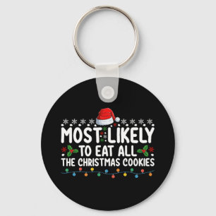 Hoogstwaarschijnlijk alle kerstkoekjes op te eten  sleutelhanger
