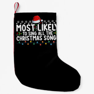 Hoogstwaarschijnlijk alle kerstliedjes zingen kleine kerstsok