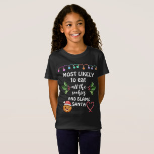 Hoogstwaarschijnlijk alle koekjes opeten en het op t-shirt