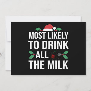 Hoogstwaarschijnlijk Alle Melk Drinken Kerst Match Feestdagenkaart