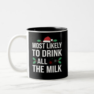Hoogstwaarschijnlijk Alle Melk Drinken Kerst Match Tweekleurige Koffiemok