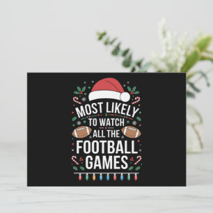 Hoogstwaarschijnlijk alle voetbalwedstrijden Kerst Feestdagenkaart