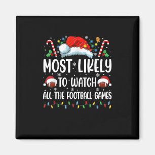 Hoogstwaarschijnlijk alle voetbalwedstrijden Kerst Magneet