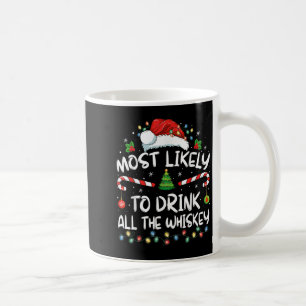 Hoogstwaarschijnlijk alle whiskey opdrinken Santa Koffiemok