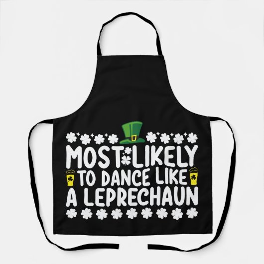 Hoogstwaarschijnlijk als een Leprechaun te dansen Schort (Voorkant)