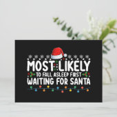 Hoogstwaarschijnlijk Als Eerste In Slaap Vallen Te Kaart (Staand voorkant)