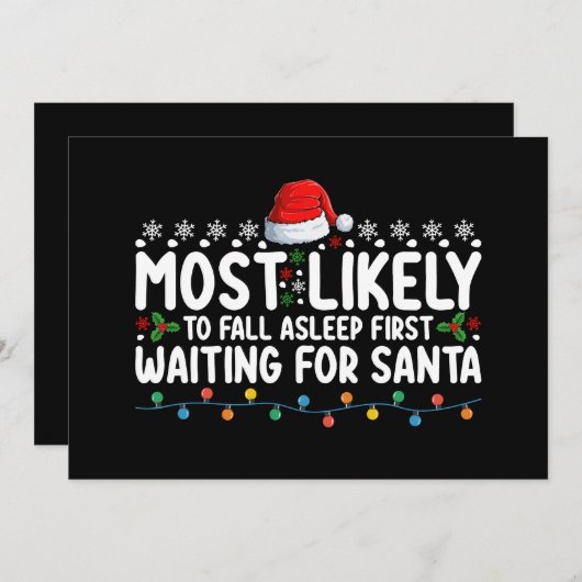 Hoogstwaarschijnlijk Als Eerste In Slaap Vallen Te Kaart (Voorkant / Achterkant)