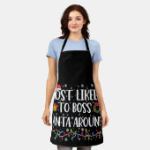 Hoogstwaarschijnlijk baas van de kerstman rond gra schort (Gedragen)