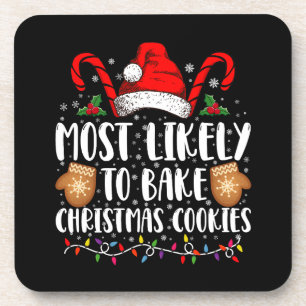 Hoogstwaarschijnlijk Bake Christmas Cookie Xmas Fa Bier Onderzetter