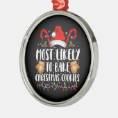 Hoogstwaarschijnlijk Bake Christmas Cookie Xmas Fa Metalen Ornament (Links)