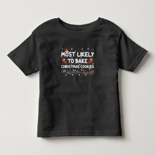 Hoogstwaarschijnlijk bakt kerstkoekjes Xmas-bakker Kinder Shirts