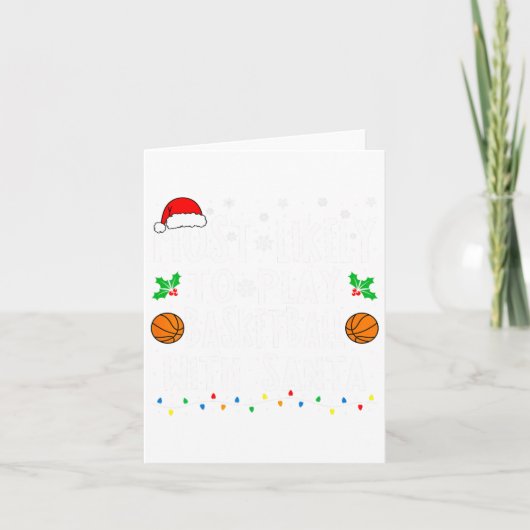 Hoogstwaarschijnlijk basketbal spelen met de Kerst Kaart (Voorkant)