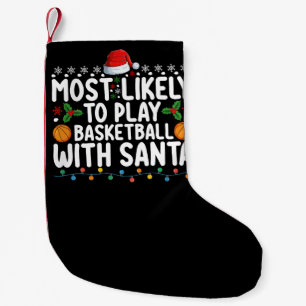 Hoogstwaarschijnlijk basketbal spelen met Kerstman Kleine Kerstsok