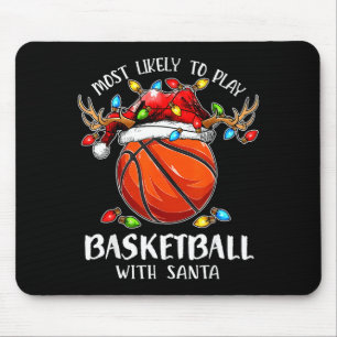 Hoogstwaarschijnlijk basketbal spelen met Kerstman Muismat
