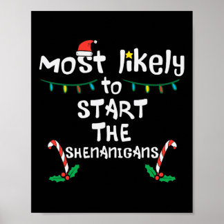 Hoogstwaarschijnlijk begin Shenanigans Kerstmis fa Poster
