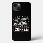 Hoogstwaarschijnlijk begint kerst met een koffiehu Case-Mate iPhone case (Achterkant)