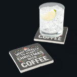 Hoogstwaarschijnlijk begint kerst met een koffiehu stenen onderzetter<br><div class="desc">Hoogstwaarschijnlijk begint kerst met een koffiehuis</div>