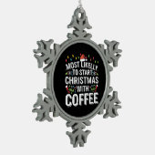 Hoogstwaarschijnlijk begint kerst met een koffiehu tin sneeuwvlok ornament (Links)