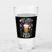 Hoogstwaarschijnlijk bieden Santa een bierfamilie Glas (Voorkant)