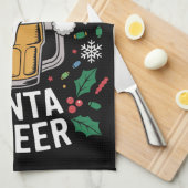 Hoogstwaarschijnlijk bieden Santa een bierfamilie Theedoek (Quarter Fold)