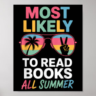 Hoogstwaarschijnlijk boeken lezen hele zomer grapp poster