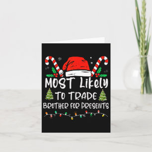 Hoogstwaarschijnlijk Broer Voor Cadeaus Familie M Kaart