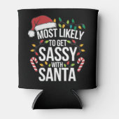 Hoogstwaarschijnlijk brutaal met kerstmis blikjeskoeler (Voorkant)