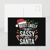 Hoogstwaarschijnlijk brutaal met kerstmis feestdagenkaart (Voorkant / Achterkant)