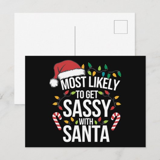 Hoogstwaarschijnlijk brutaal met kerstmis feestdagenkaart (Voorkant / Achterkant)