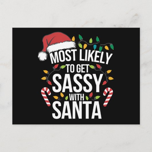 Hoogstwaarschijnlijk brutaal met kerstmis feestdagenkaart (Voorkant)