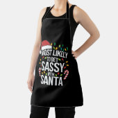 Hoogstwaarschijnlijk brutaal met kerstmis schort (Insitu)