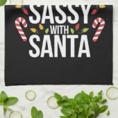 Hoogstwaarschijnlijk brutaal met kerstmis theedoek (Gevouwen)