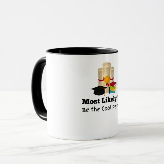 Hoogstwaarschijnlijk cool ouder Afstuderen cadeau Mok (Voorkant links)